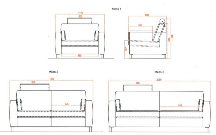Sofa Milas 2-seater - Image 4