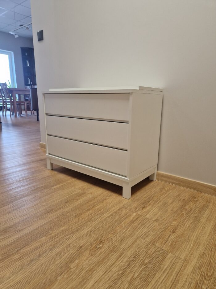 Modern shelf with 3 drawers, snow white - Image 2