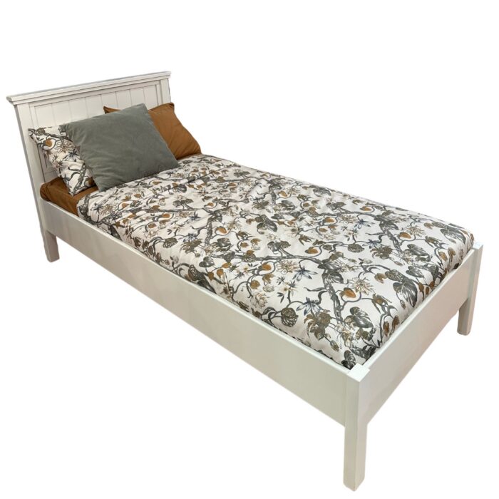 Villinki bed 90x200 with low footboard, antique white - Image 4