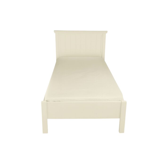 Villinki bed 90x200 with low footboard, antique white - Image 2