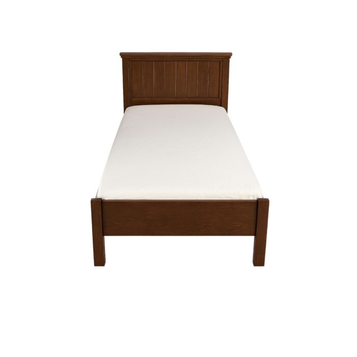 Villinki bed 90x200 with low footboard, dark brown - Image 2
