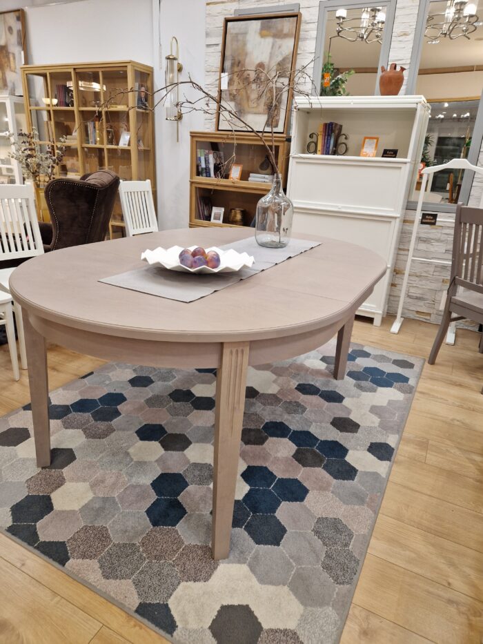 Skano round dining table 120 x 120 (with extensions 120 x 175) woodwash - Image 3