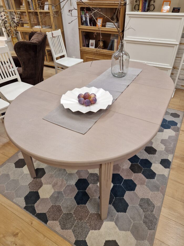 Skano round dining table 120 x 120 (with extensions 120 x 175) woodwash - Image 2