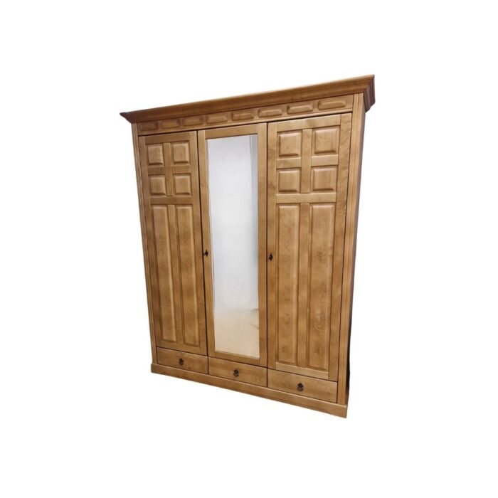 Edenberg wardrobe with 3 doors, oak