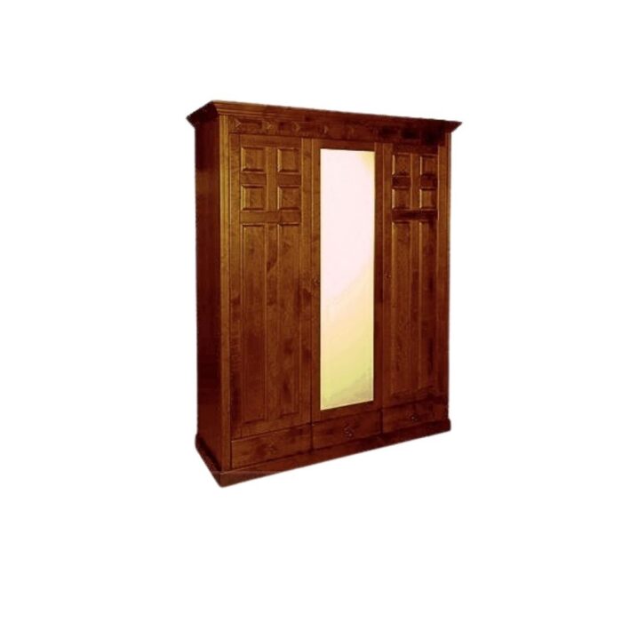 Edenberg wardrobe with 3 doors, dark brown