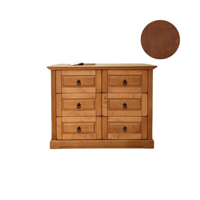Edenberg dresser with 6 drawers dark brown
