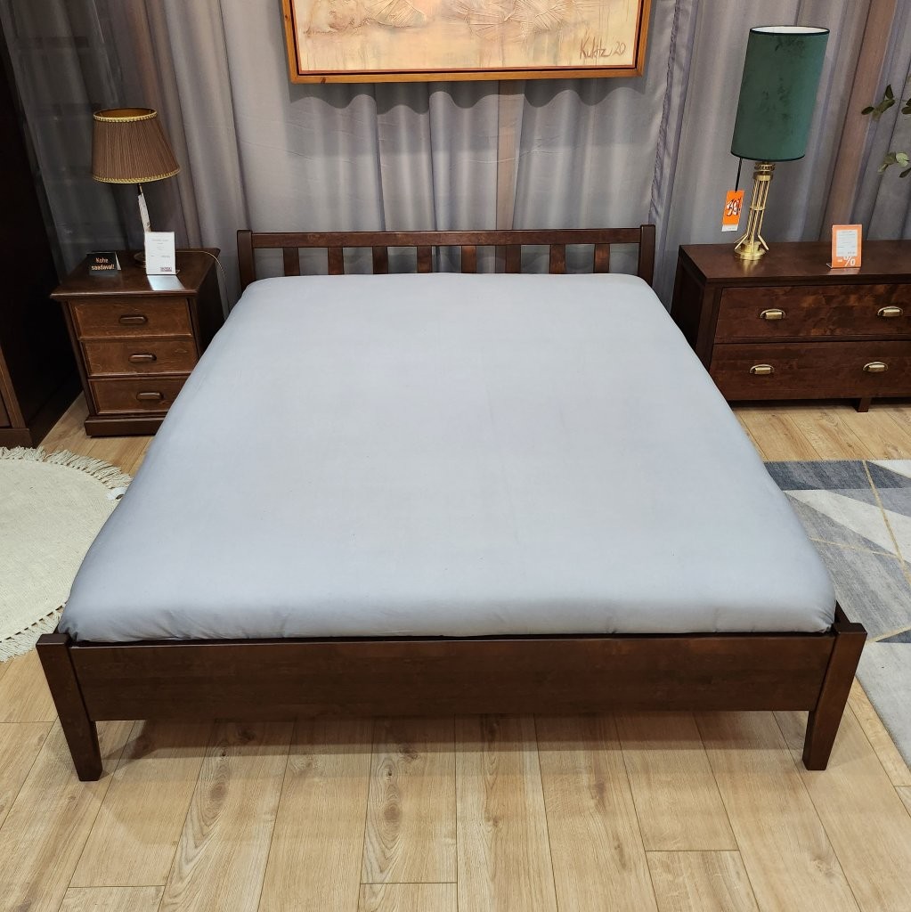 Tumepruun Edenberg voodi 160x200cm madala peatsiga - Image 2