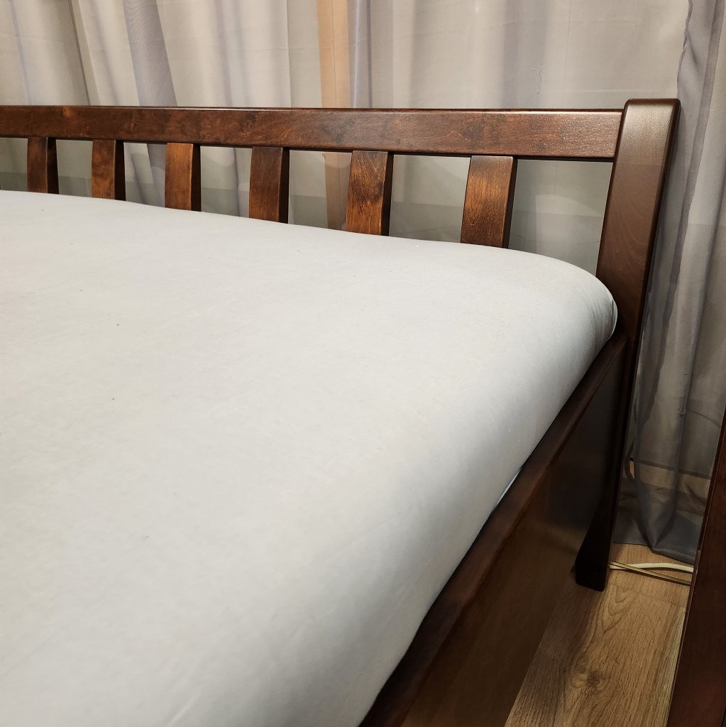 Tumepruun Edenberg voodi 160x200cm madala peatsiga - Image 3